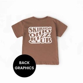 Skibidi Ohio Rizz Club Back Logo T-Shirt discount girls tops