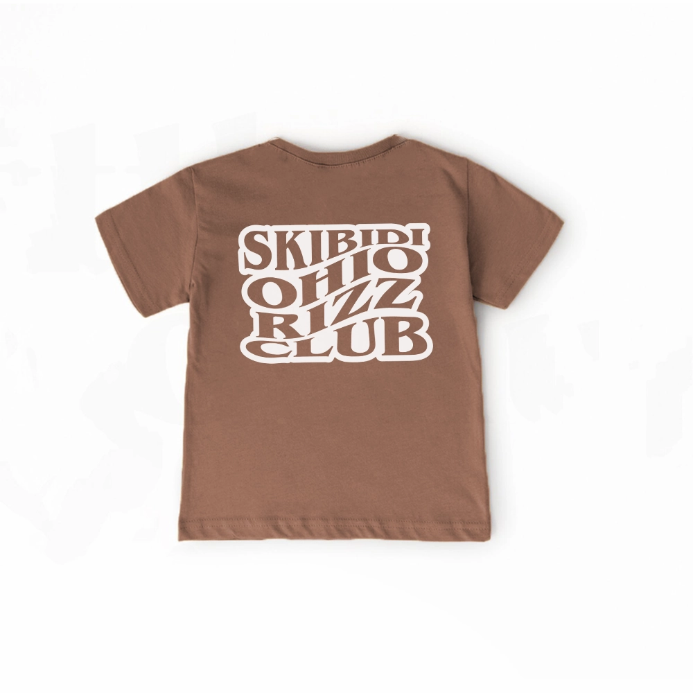 Skibidi Ohio Rizz Club Back Logo T-Shirt