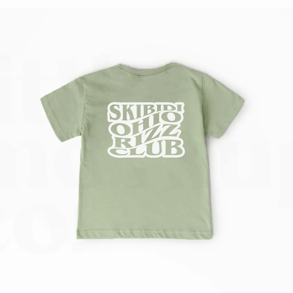 Skibidi Ohio Rizz Club Back Logo T-Shirt