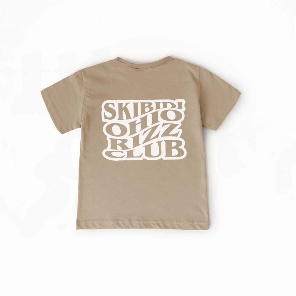Skibidi Ohio Rizz Club Back Logo T-Shirt