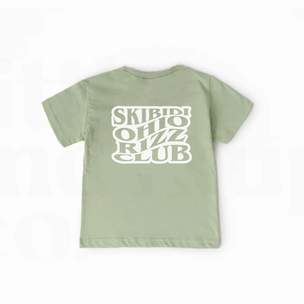 Skibidi Ohio Rizz Club Back Logo T-Shirt