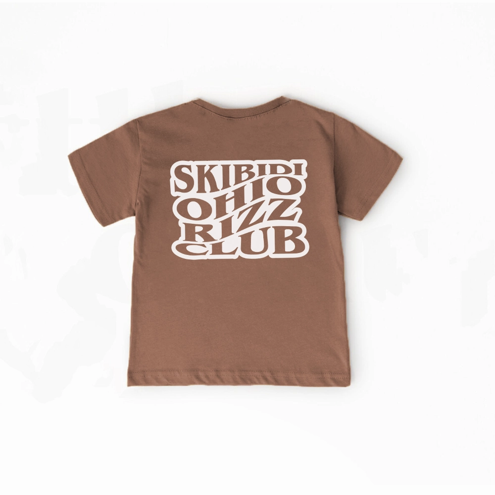 Skibidi Ohio Rizz Club Back Logo T-Shirt