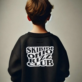 Skibidi Ohio Rizz Club Sweatshirt discount girls tops