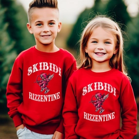 Skibidi Rizzentine Valentine's Day Sweatshirt discount girls tops