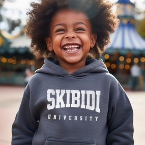 Skibidi University Hoodie discount girls tops