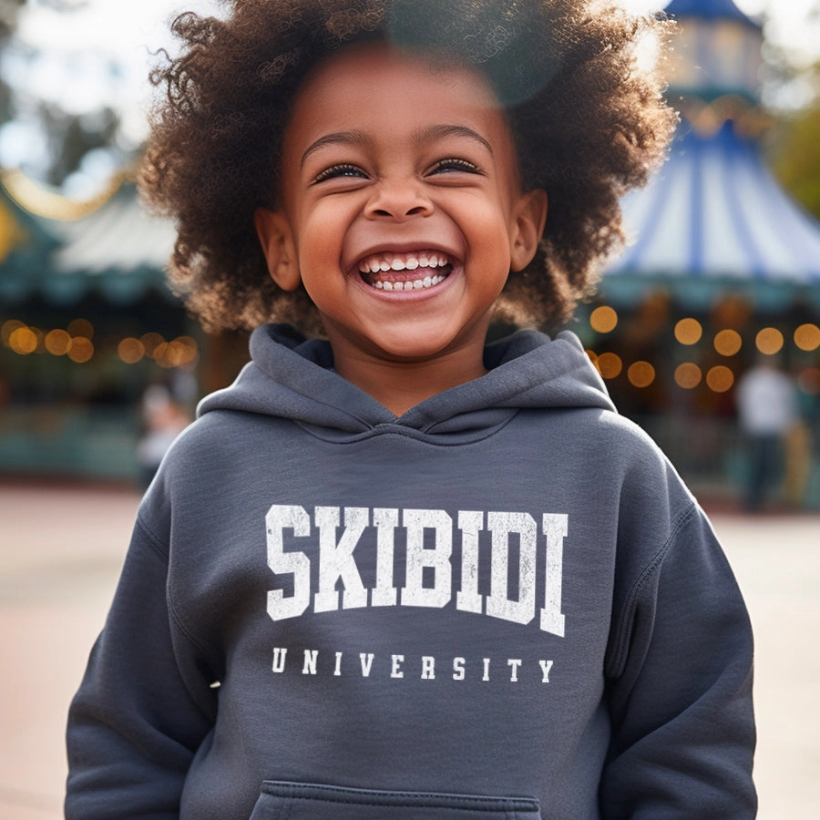 Skibidi University Hoodie discount girls tops