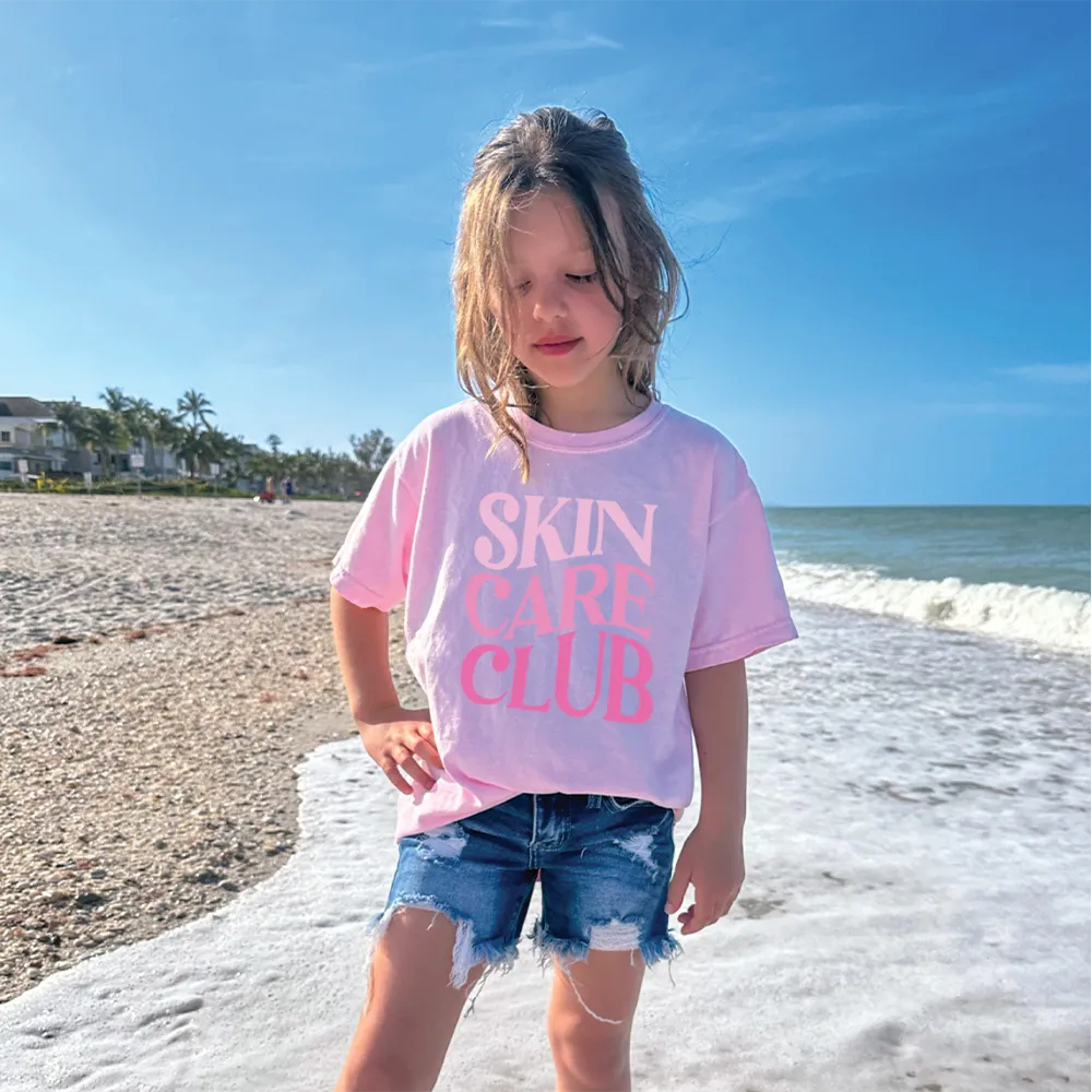 Skin Care Club Graphic Pink Kids Tee girls dresses outlet
