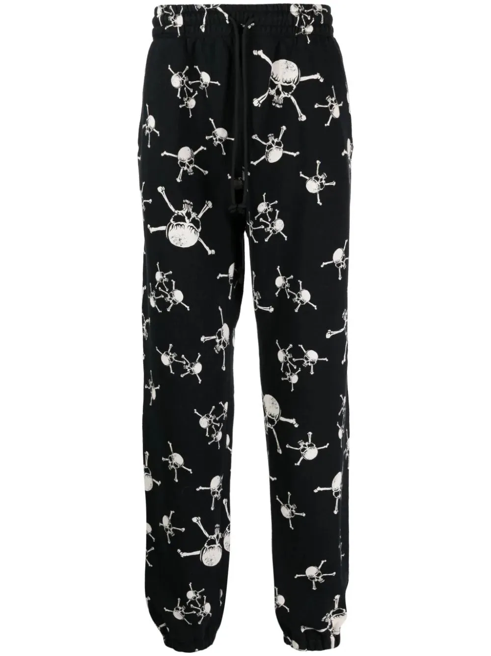 Skull-Print Cotton Track Pants cheap bottoms online shop