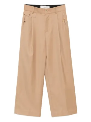 Slashed Wide-Leg Trousers cheap bottoms online shop
