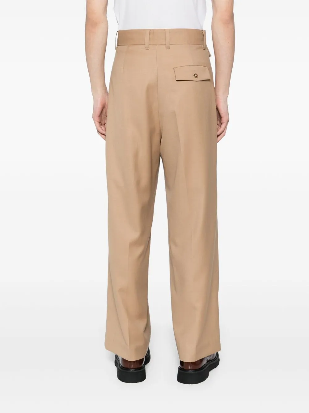 Slashed Wide-Leg Trousers