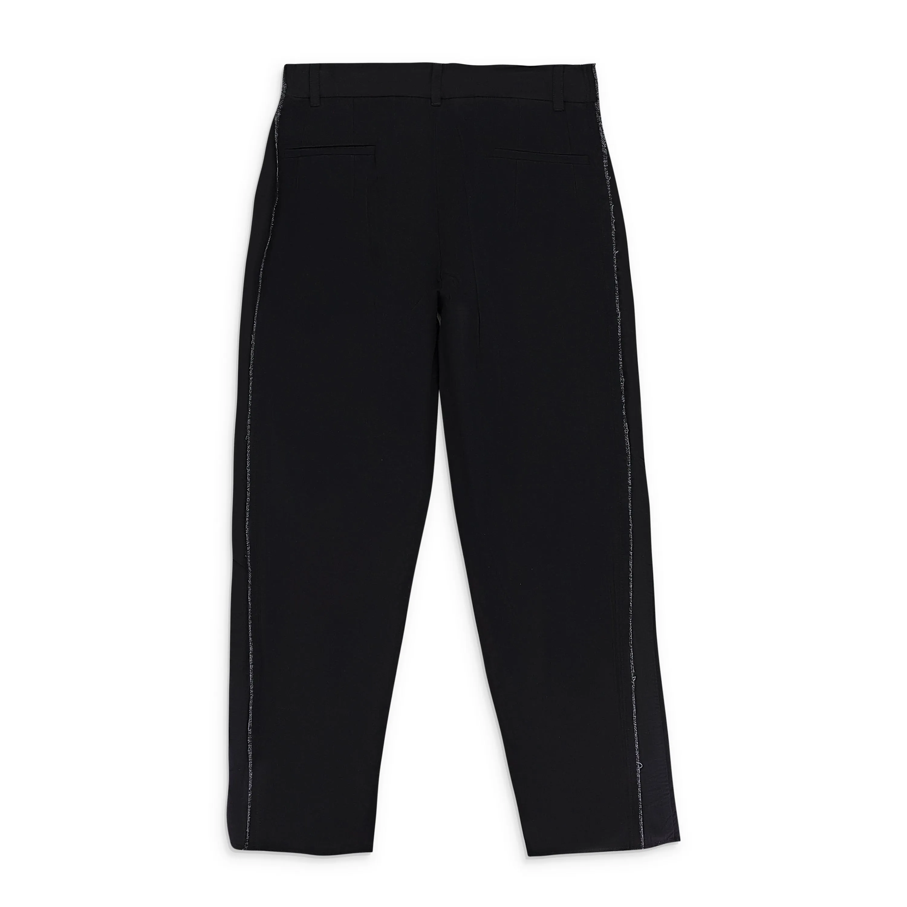 SLICED TAILORED BLACK TROUSER