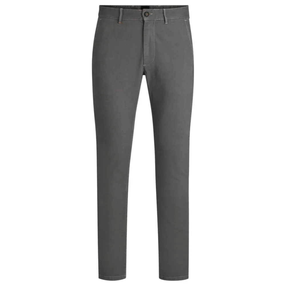 Slim-fit chinos in structured comfort-stretch cotton