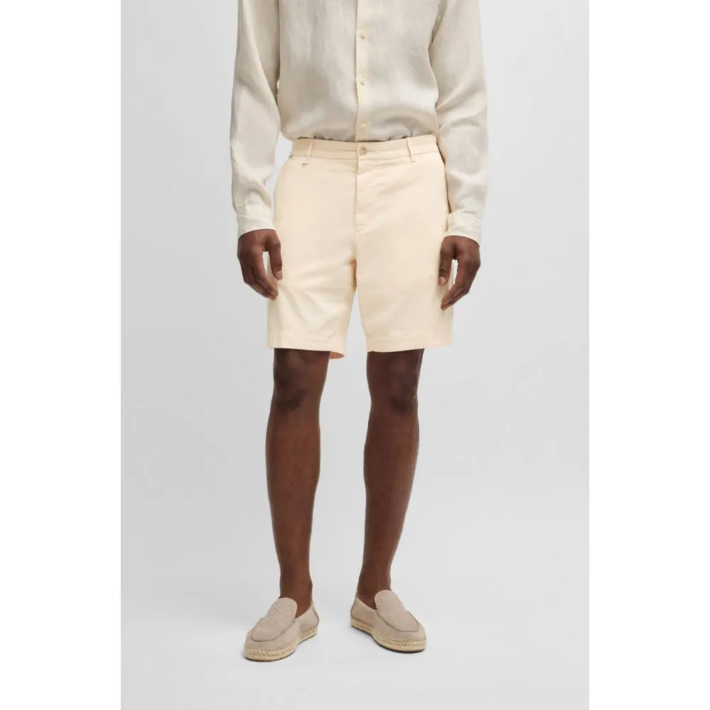 Slim-fit shorts in stretch-cotton twill