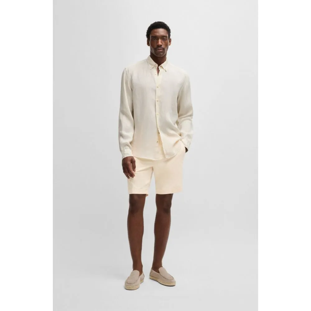 Slim-fit shorts in stretch-cotton twill