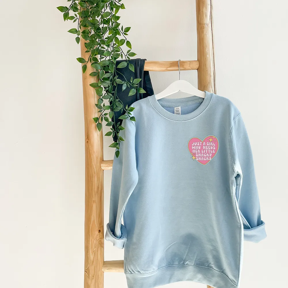 Snacky Snacks Kids Heart Pocket Sweatshirt girls skirts clearance