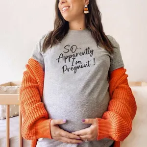 So... Apparently I'm Pregnant Women's T-shirt maternity dresses promo