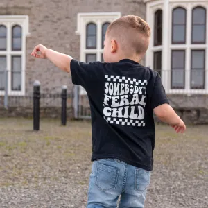 Somebody's Feral Child Front & Back Graphic Tee boys apparel promo code
