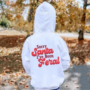 Sorry Santa, I've Been Feral Hoodie boys fashion clearance