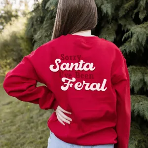 Sorry Santa, I've Been Feral Sweatshirts boys fashion clearance