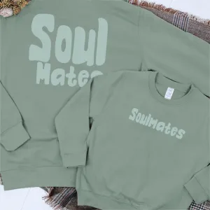 Soulmates Front & Back Logo Matching Sweatshirts nursing tops best deals