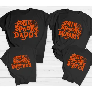 Spooky Halloween Family Matching T-Shirts Black maternity wear outlet
