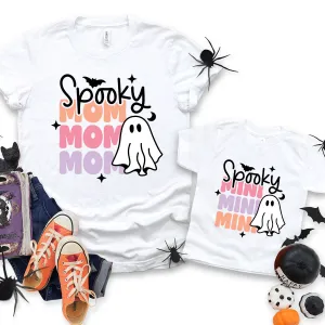 Spooky Mom & Mini Matching Halloween T-Shirts White pregnancy clothes clearance