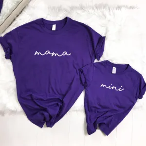 Spring Vibes- Mama & Mini Purple T-Shirts maternity leggings online