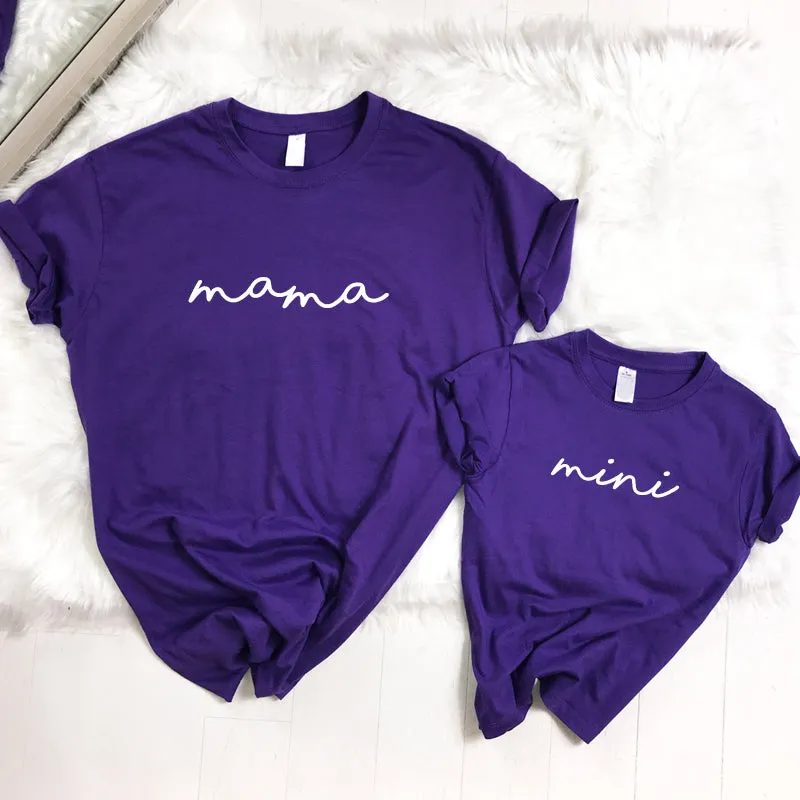 Spring Vibes- Mama & Mini Purple T-Shirts maternity leggings online