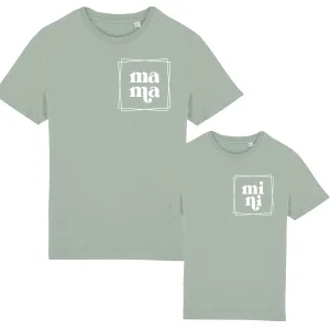 Spring Will Come- Mama & Mini Jade Green Logo T-Shirts baby bump outfits discount
