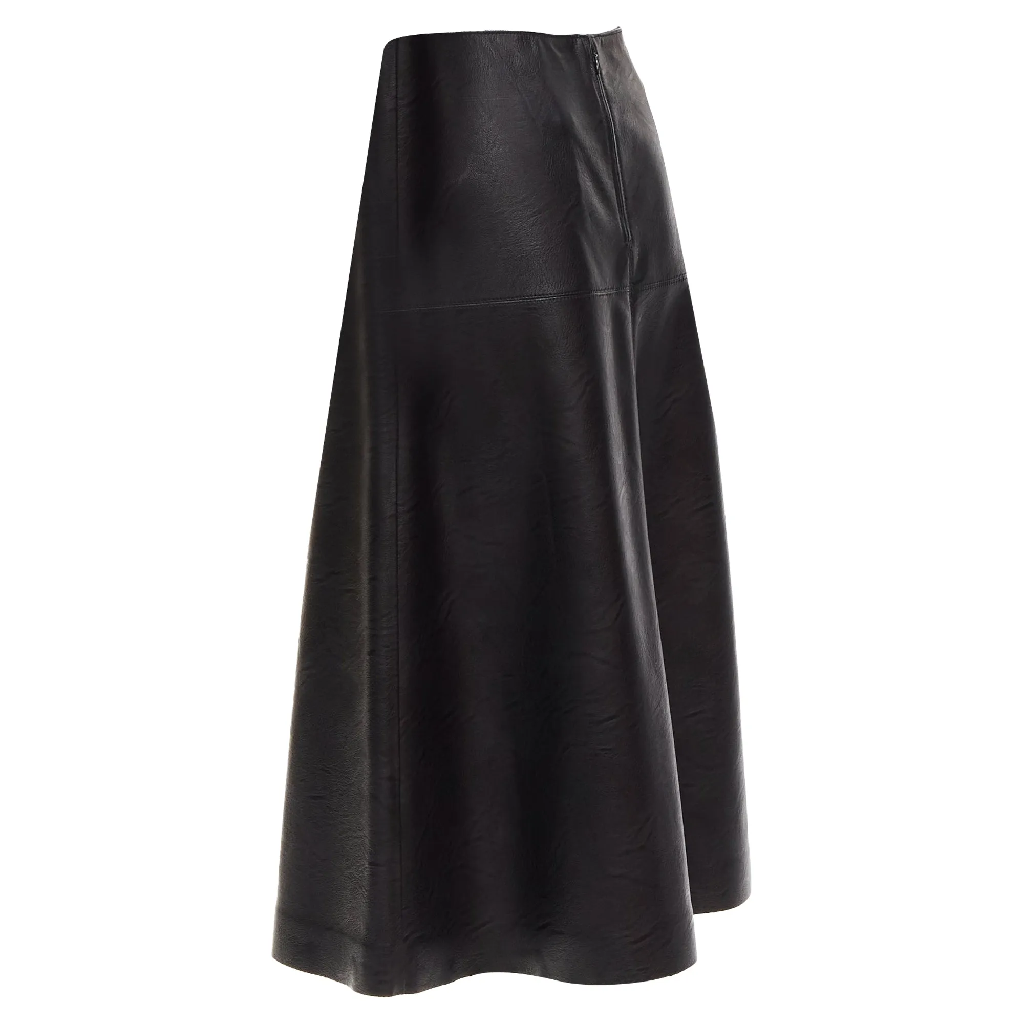 Stella Mccartney Skin Free Vegan Leather A-line Midi Skirt