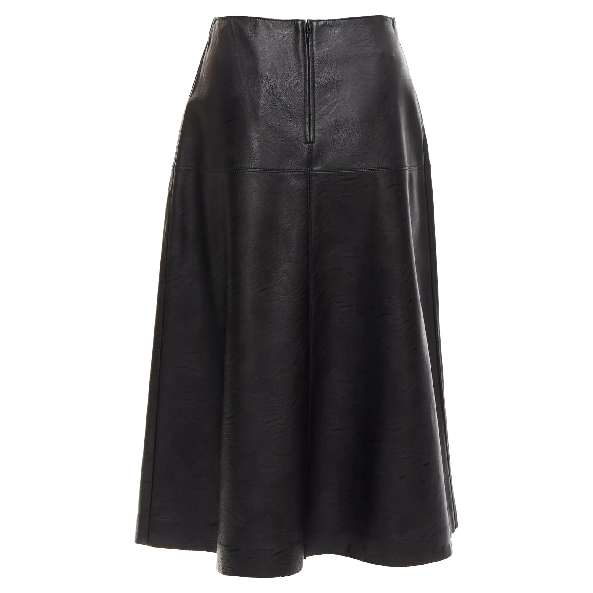 Stella Mccartney Skin Free Vegan Leather A-line Midi Skirt