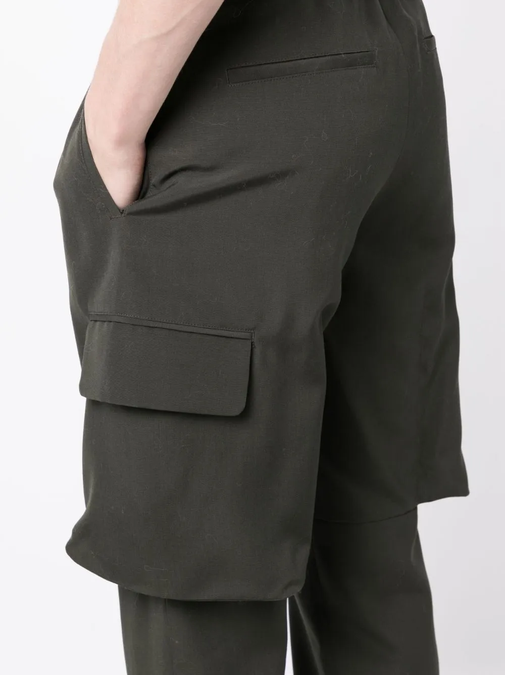 Straight-Leg Wool Cargo Trousers