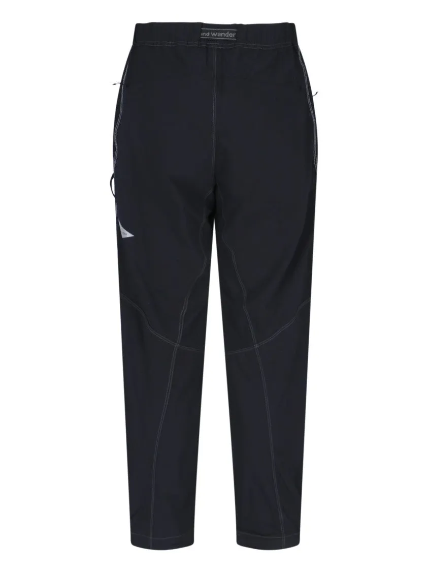 Streamlined Black Trousers With Zippered Pockets
