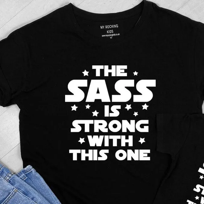 Strong SASS Mum & Daughter Black Tees (MRK X)