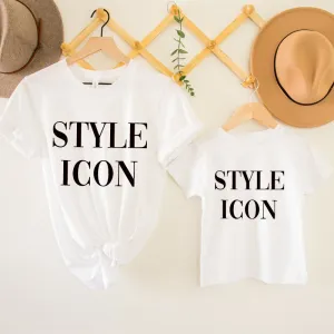 Style Icon Vogue Matching Mum & Kid White T-Shirts maternity leggings online