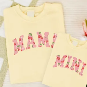 Summer Fruits Mama & Mini Cherry Matching T-shirts maternity leggings online
