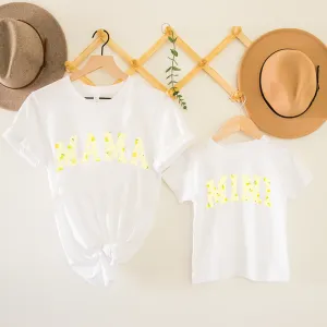 Summer Fruits Mama & Mini Lemon Matching T-shirts maternity dresses promo
