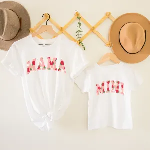 Summer Fruits Mama & Mini Strawberry Matching T-Shirts maternity dresses promo