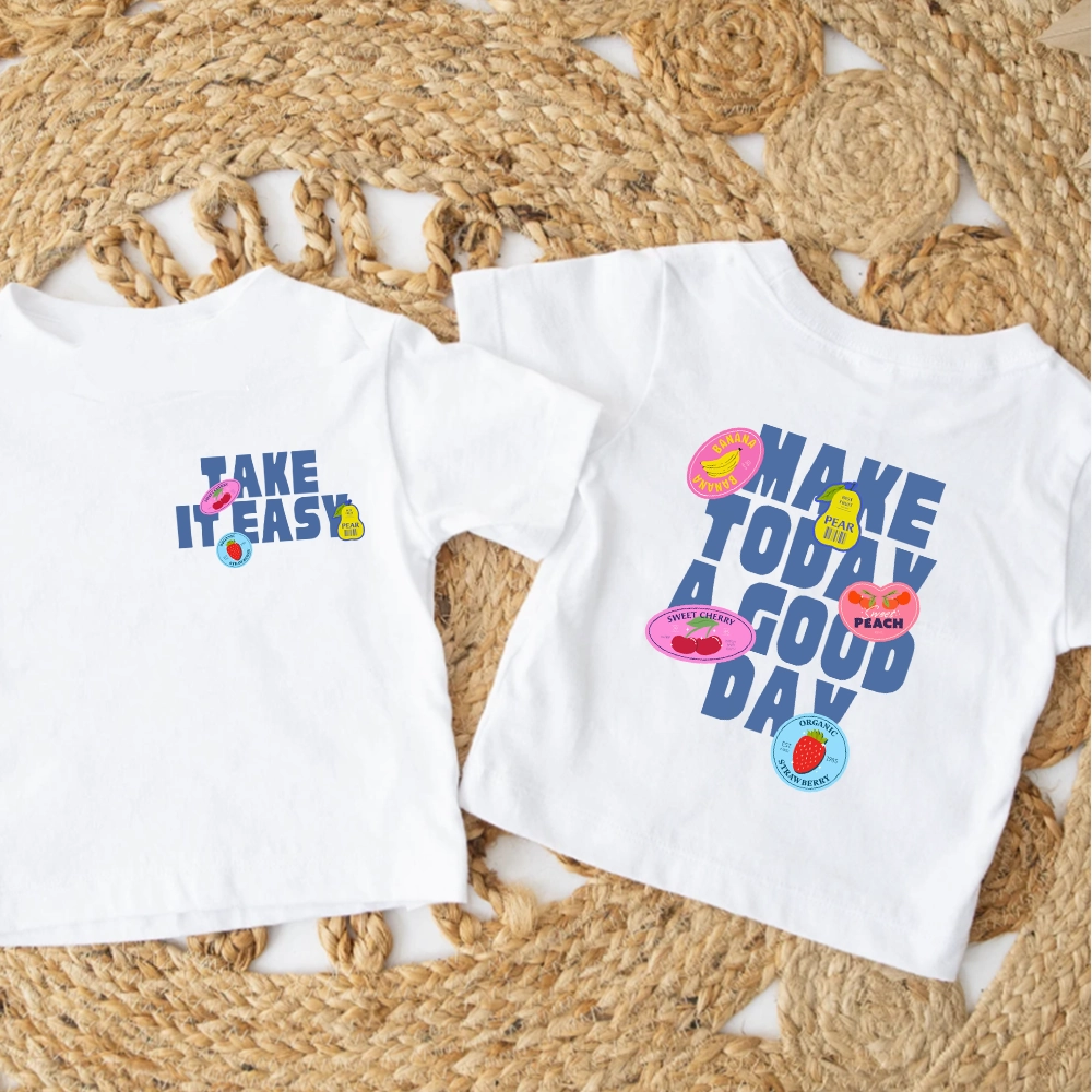 Summer Stickers Front & Back Graphic T-Shirt boys wear best deals