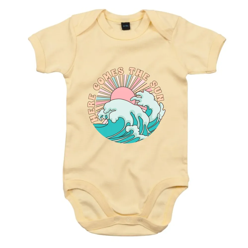 Sun & Waves Here Comes The Sun Baby Bodysuit