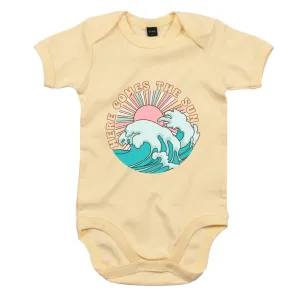 Sun & Waves Here Comes The Sun Baby Bodysuit cheap baby clothes online