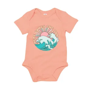 Sun & Waves Here Comes The Sun Baby Bodysuit cheap baby clothes online