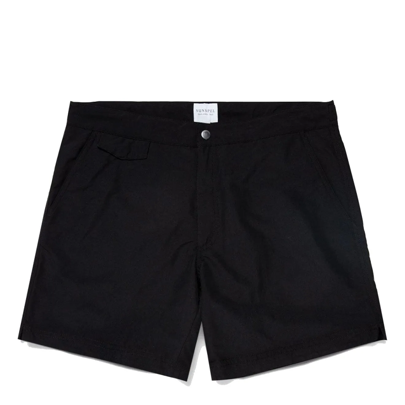 Sunspel Tailored Swim Short Black mens shorts outlet store