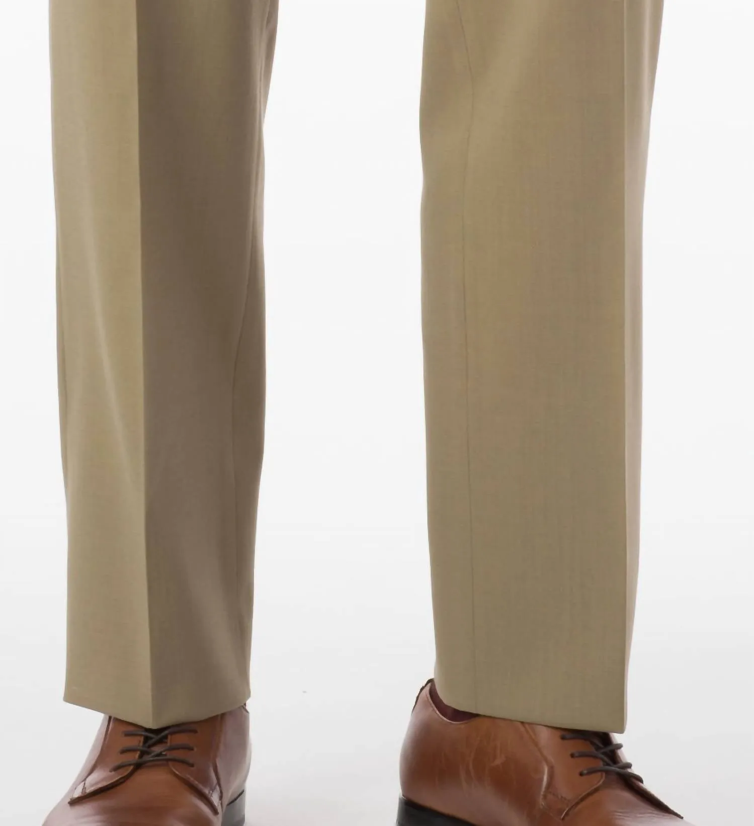 Super 120's Comfort "eze" Travel Twill 100% Wool Pant In Sand