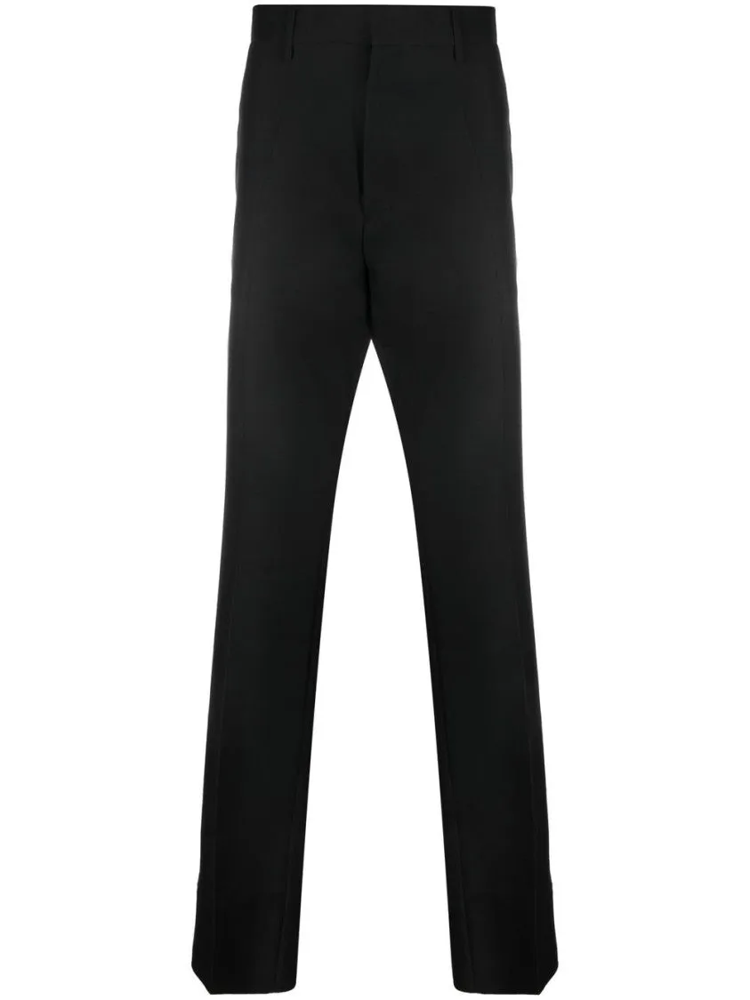 Tailored Black Trousers With Classic Waistband And Subtle Pleats