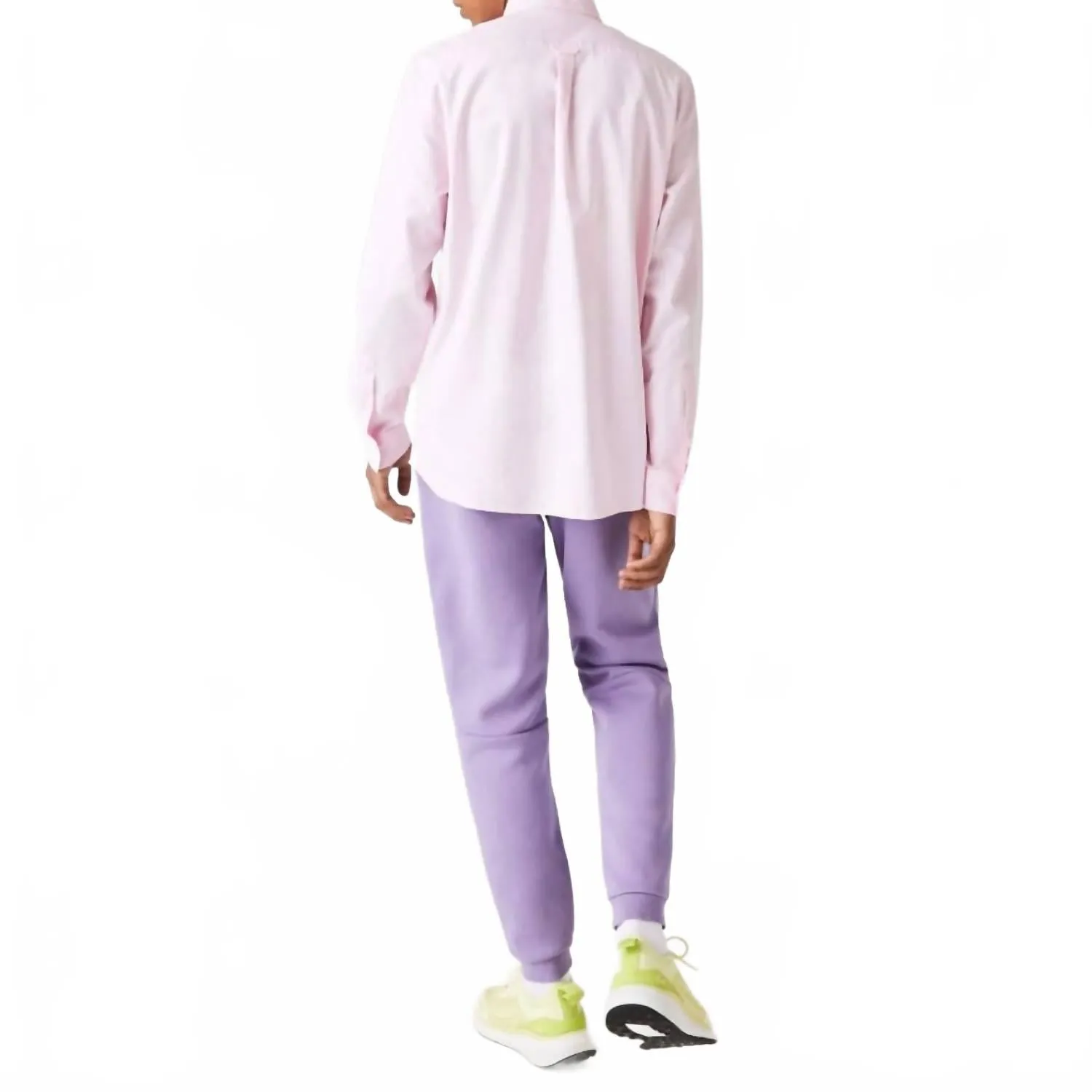 Tapered Fit Fleece Trackpants In Purple