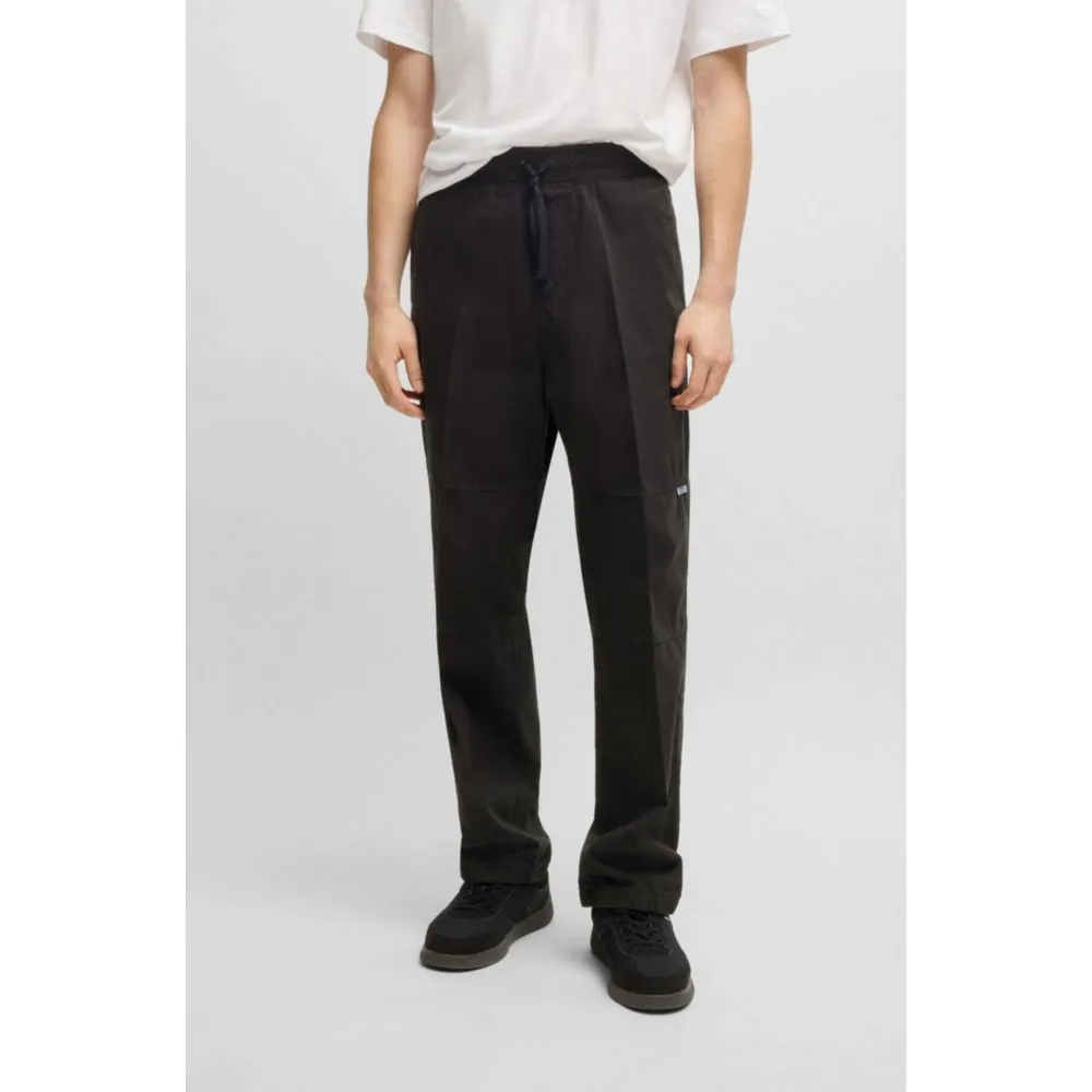 Tapered-fit tracksuit bottoms in ripstop cotton