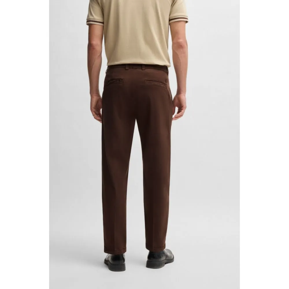 Tapered-fit trousers in stretch twill