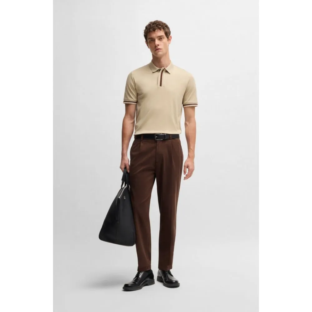 Tapered-fit trousers in stretch twill
