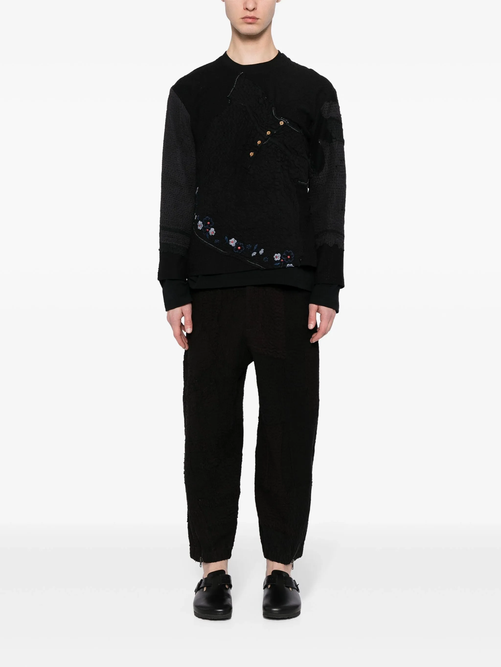 Tapered-Leg Cotton Trousers